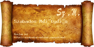 Szabados Mátyás névjegykártya